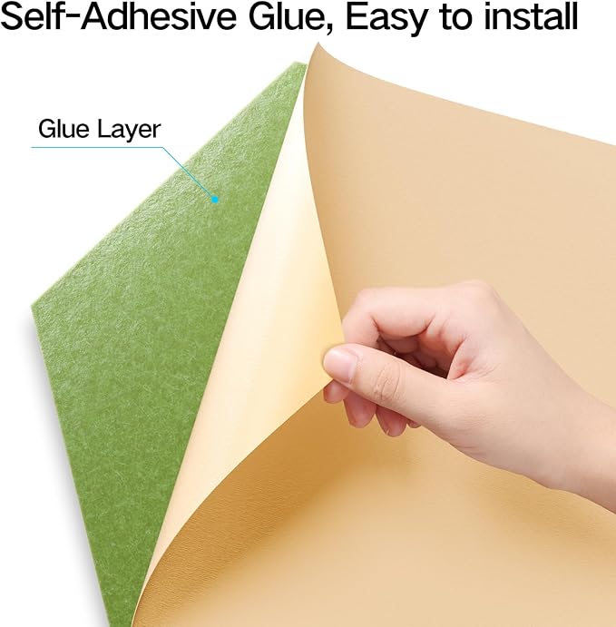 18 Pack Self-Adhesive Acoustic Panels 12" X 10" X 0.4" - Sound Proof Foam Panels for Wall with High Density, Hexagon Design, Flame Resistant, Absorb Noise and Eliminate Echoes(Olive Drab)