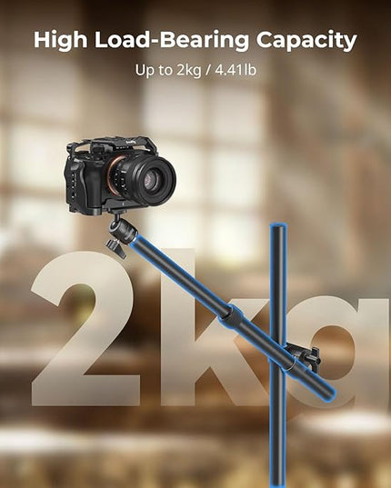 SMALLRIG Camera Desk Mount, Overhead Camera Arm Stand for Desk with 360° Ball Head,for DSLR Cameras, Cell Phones, Lights, Microphones