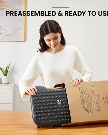 ErGear Under Desk Footrest, Adjustable Foot Rest with 3 Height Settings and 30-Degree Angle, Ergonomic Desk Foot Rest with Massage Texture, Foot and Leg Rest for Home & Office