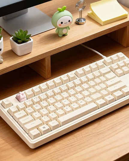 Artisan Keycaps, Cute Cat Custom Key Caps for MX Mechanical Keyboard, Resin Handmade 1U Replacement for Esc Arrow Keys (Pink cat)