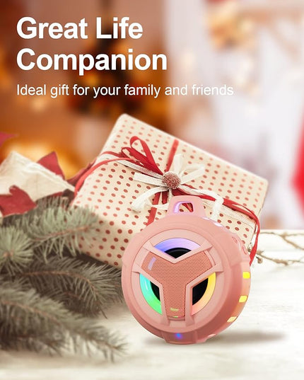 EBODA Bluetooth Shower Speaker, Waterproof Portable Wireless Speakers with Light, IP67 Floating, 2000mAh, Small Portable Speaker for Kayak, Beach, Pool Accessories, Gifts for Unisex