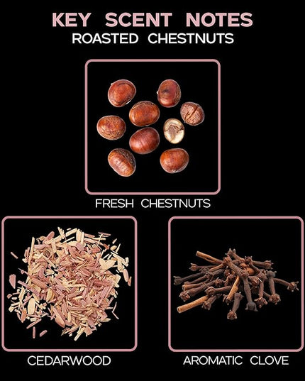 LOVSPA Reed Diffuser Set, Roasted Chestnuts Scented Oil Diffuser with Sticks, Home Fragrance Accessories for Bathroom Shelf Decor, Aroma Diffusers for Home or Office Fall Decor, USA Made