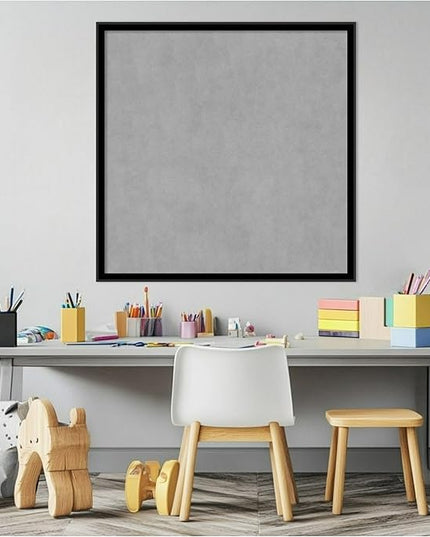 Amanti Art Black Framed Magnetic Board 25x25 Medium Vision Board for use with Magnets, 100% Metal Sheet to Display Items as Office Decor or for Home Organization in mudroom, Kitchen or Kids Room