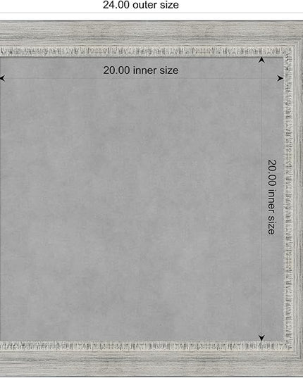 Amanti Art White Framed Magnetic Board 24x24 Medium Vision Board for use with Magnets, 100% Metal Sheet to Display Items as Office Decor or for Home Organization in mudroom, Kitchen or Kids Room