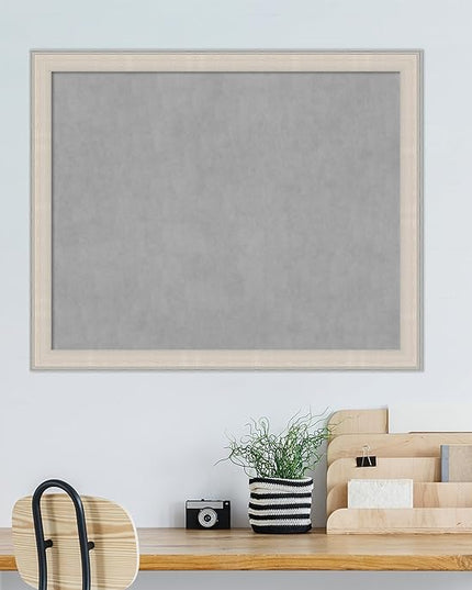 Amanti Art White Framed Magnetic Board 36x44 X-Large Vision Board for use with Magnets, 100% Metal Sheet to Display Items as Office Decor or for Home Organization in mudroom, Kitchen or Kids Room