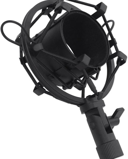 Rockville RCM02 Pro Studio Condenser Microphone, Cardioid Pattern, All-Aluminum Chassis with Steel Basket, Dual Connectivity XLR and 3.5mm, Shock Mount, Cables, for Recording and Podcasting