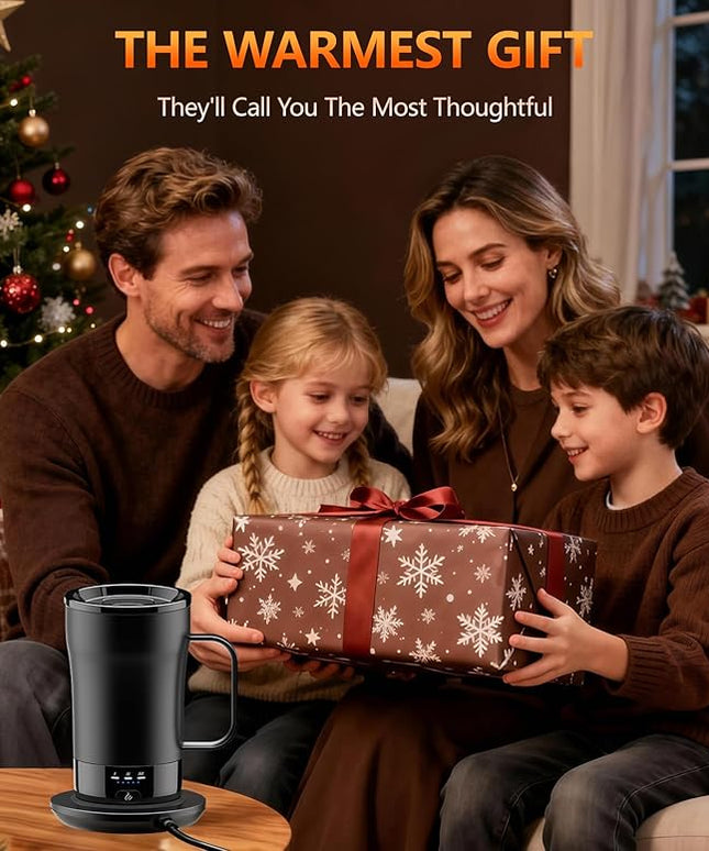 Self-Heating Coffee Mug, 14oz Heated Coffee Mug Rechargeable - Temperature Control Cup Keep Drinks Hot, Smart Cup Great Gift for Women & Slow Sippers