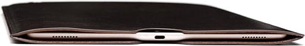 Dockem Executive Sleeve for iPad 9, 8, 7 (2021, 2020 & 2019), Air 3 (2019), Pro 10.5 (2017): Premium Synthetic/Vegan Leather w/Soft Microfiber Liner: Slim, Simple, Slip-on Tablet Case [Dark Brown]