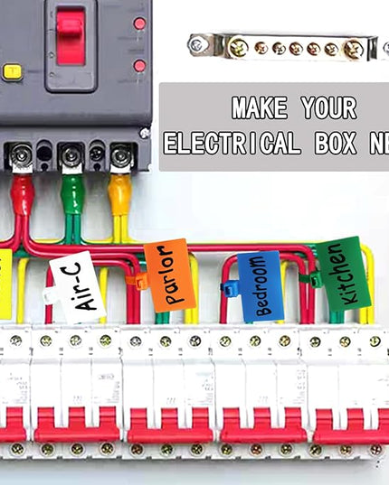 250pcs 6 inch Wire Zip Ties, Self-locking Nylon Cable Tags Labels, Multicolor Written-on Cable Mark Ties Zip Tie Tags for Wire Marking and Organizing