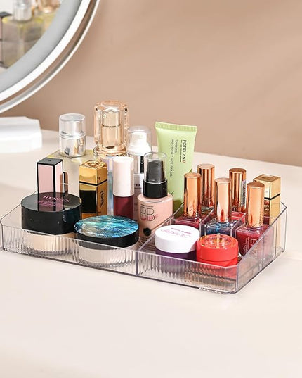 ZHIAI stackable storage drawers, acrylic storage rack, cosmetics and beauty products organizer, suitable for makeup room, bathroom, pantry, home bedroom storage
