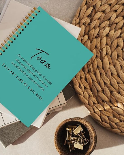 hold fizz Green Meeting Notebook for Work, Employee Appreciation Gifts, Team Gifts for Employees, Journals for Writing, Thank You Gifts for Women Men Leader Boss Manager Mentor Coworkers, 5.5"x8.3"