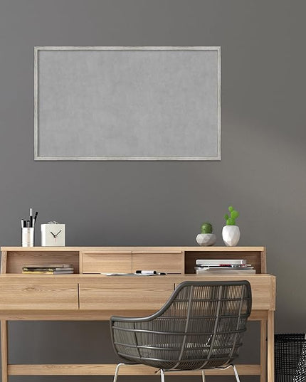 Amanti Art White Framed Magnetic Board 25x41 Large Vision Board for use with Magnets, 100% Metal Sheet to Display Items as Office Decor or for Home Organization in mudroom, Kitchen or Kids Room