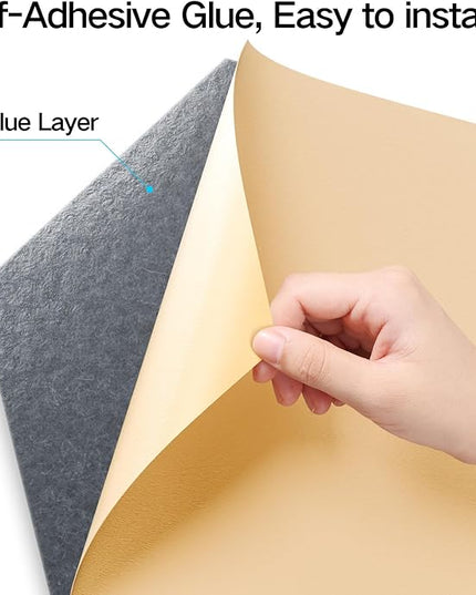 12 Pack Self-Adhesive Acoustic Panels 12" X 10" X 0.4" - Sound Proof Foam Wall Panels with High Density, Hexagonal Design, Flame Resistant, Absorb Noise and Eliminate Echoes(Gray)