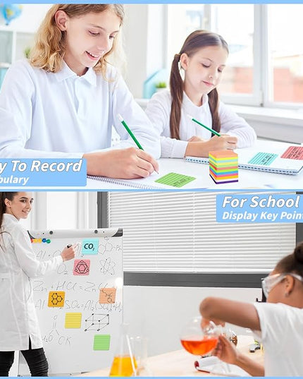 60 Pads Round Corner Lined Sticky Notes 3x3 in Post, 12 Bright Colors Self-Stick Note Pads it, Strong Adhesive Paper Memo Pads, 75 Sheets/Pad, Colored Note Pad Easy to Post for Home, Office, Notebook
