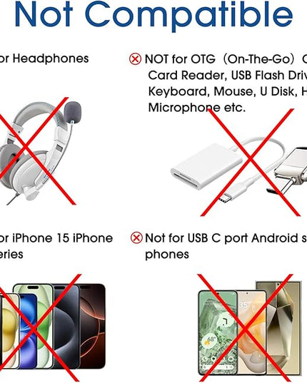 TechMatte Female USB C to Male Lightning Adapter 2 Pack 2.2A Charging Data Transfer, Compatible with iPhone 14, 13, 12, 11 Xs SE iPad iPod AirPods, Not for Audio Headphones/OTG Android Anti-Lost Black