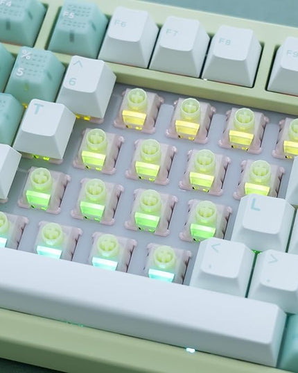 WS BigLucky Keyboard Switches: 5 Pins Mechanical Click Linear Tactile Switches Factory Pre Lubed Key Switch for MX Mechanical Keyboard 12Pcs (Multicolor)