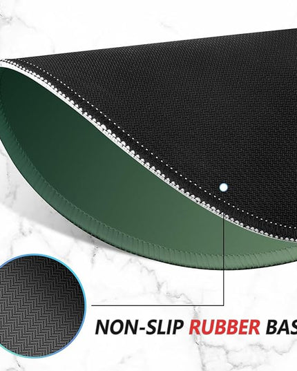 ITNRSIIET Mouse Pad Non-Slip Rubber Base Smooth Surface Stitched Edges Waterproof Durable Compatible with All Mice for Office & Gaming, Desk Accessory, Diameter 8.7 inch, Forest Gradient
