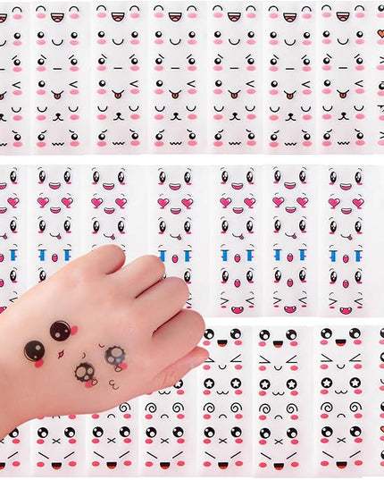 360Pcs Cute Cartoon Face Stickers for for Halloween, Christmas and Valentine's Day Daily Life, Expression Stickers with Colorful Eyes Nose Mouth Creative Stationery Sticker(Cute)