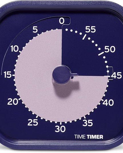 Time Timer MOD Home - Metallic Series - Individual Sized 60 Minute Visual Countdown Timer for ADHD, Adults, Students, and Pomodoro with Silent Operation (Metallic Indigo)