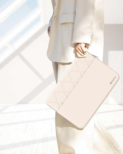 Smatree Laptop Sleeve for 14 inch ASUS Chromebook Vibe CX34 Flip CX3401, ASUS ExpertBook B7 Flip B7402F, ASUS Protective Laptop Case with Pocket, YKK Zipper, Patented Shockproof Design, White (E424W)