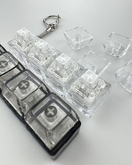 Kailh 10 PCS Box White Switch Replacement 3 Pin Mechanical Keyboard Switches, Clicky, Accurate Typing, Dustproof, Suitable for clicker for 3D Prints and MX Gaming Mechanical Keyboards