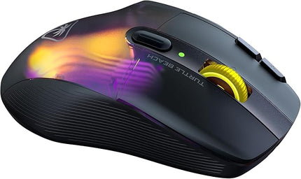 Turtle Beach Kone XP Air Wireless RGB Gaming Mouse, 19000 DPI Optical Sensor, 100-hour Rechargeable Battery & Charging Dock, 29 Programmable Inputs, Ergonomic Design, Bluetooth, 4D Wheel – Black