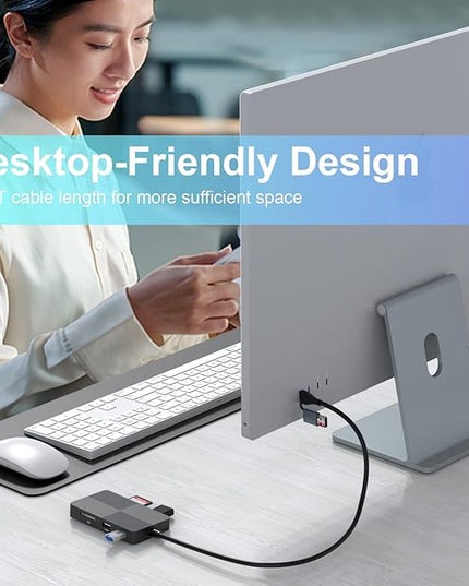 Memory Stick Pro Duo Adapter, USB C + USB 3.0 Multi Card Reader for MS/SD/TF/XD/CF/, 8 in 1 Memory Card Reader (USB A)