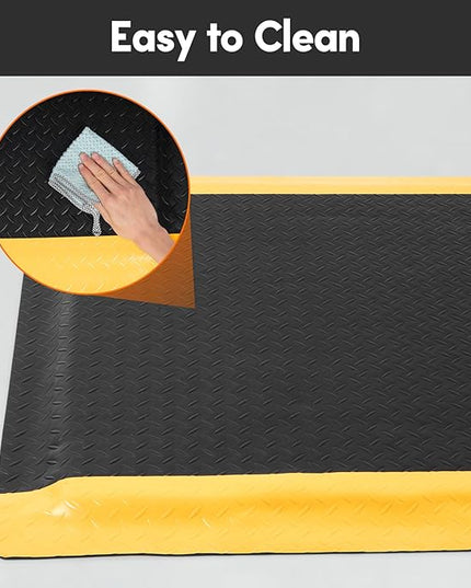 Anti Fatigue Mats Industrial 2' x 6' 15/16" Thick Ergonomic Standing Mat Commercial Kitchen Mat Heavy Duty Diamond Plate Cushioned Shop Floor Mats Helps Relieve Back and Leg Soreness