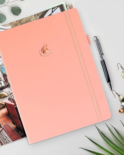 Clever Fox Planner Pro Premium – Luxurious Weekly & Monthly Planner with Budget Organizer for Productivity & Goals, Undated, A4 (Peach Pink)