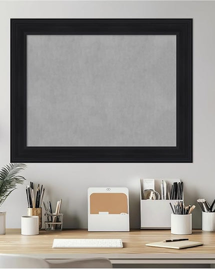Amanti Art Black Framed Magnetic Board 23x29 Medium Vision Board for use with Magnets, 100% Metal Sheet to Display Items as Office Decor or for Home Organization in mudroom, Kitchen or Kids Room