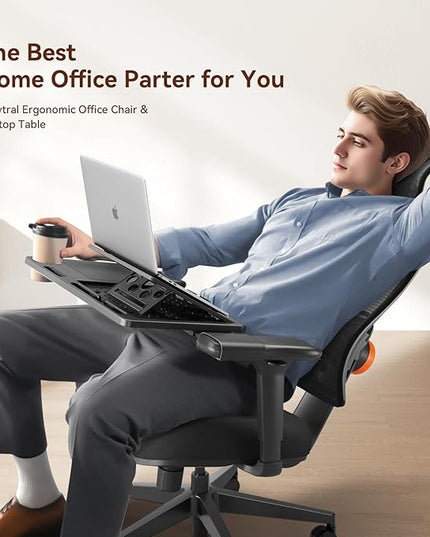 Newtral Ergonomic Office Chair with Adaptive Lumbar Support- High Back Desk Chair with Adjustable Headrest, 3D Armrest, Adjustable Seat Depth & Height, Home Office