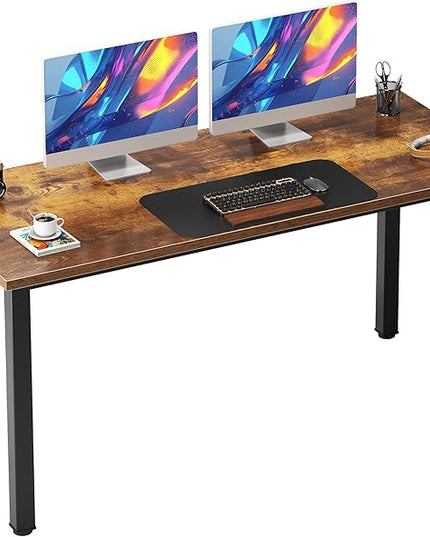 Need 54.3 Inch Large Computer Desk, Modern Simple Style Desk for Home Office, Basic Writing Table for Study Student, Vintage