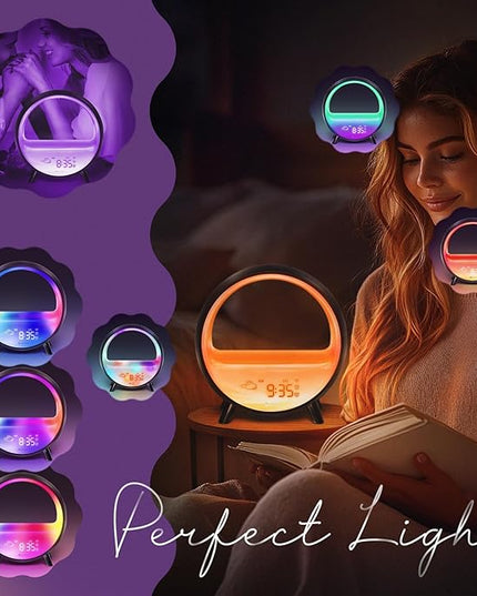 Dekala Arches Sunrise Alarm Clock Sunset White Noise Sound Machine Sleep Timer Loud Alarm Clock for Heavy Sleepers Natural Sound Wake-Up Light 15W Wireless Charging Customizable Snooze 5G WiFi App