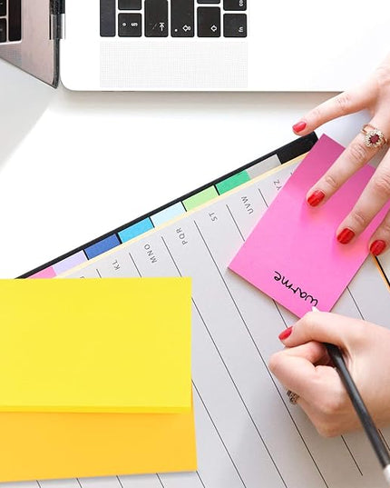 Large Sticky Notes,1200 Sheets Memo Pads,3 x 5 in Bright Colored Note Pads,Clean Removal Super Self-Stick Notes,12 Colors Notepads,Pastel Ruled Post Stickies for Office,Home,School Supplies