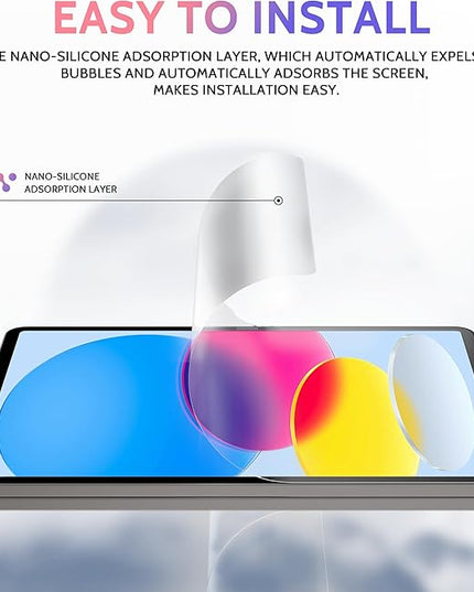 2 Pack Like Paper Screen Protector for iPad 10th 2022 10.9" & iPad 11th A16 2025 11", Matte Anti Glare PET Film/Blue Light Filter Eye Protection Cover/Drawing & Writing Feel Like on Paper