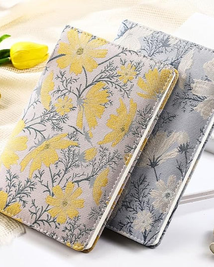 ipoul Flower Notebook, Hardcover, A5, 6x8, Lined Pages, Lay-flat, Beautiful Journal for Women, Daisy Gifts, Personal Notebook, Dream Journal, Self Care Journal
