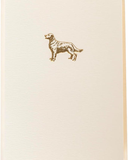 Graphique Golden Retriever Cards, Pack of 10 Cards with Envelopes, All Occasion Greetings, Blank Inside, Gold Foil Embossing, La Petite Press Collection Boxed Set, 3.25" x 4.75"