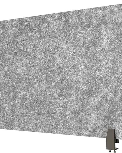 Stand Up Desk Store ReFocus Raw Clamp-On Acoustic Desk Divider Mounted Privacy Panel to Reduce Noise and Visual Distractions (Castle Gray, 47.25" x 16")