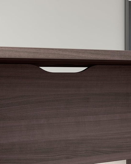 Bush Business Furniture 120-inch Office Conference Table with Wood Base, Boardroom Meeting Space for 10 Users, Storm Gray