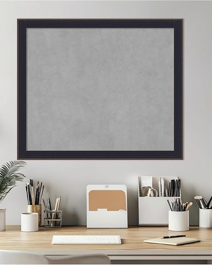 Amanti Art Black Framed Magnetic Board 23x27 Medium Vision Board for use with Magnets, 100% Metal Sheet to Display Items as Office Decor or for Home Organization in mudroom, Kitchen or Kids Room