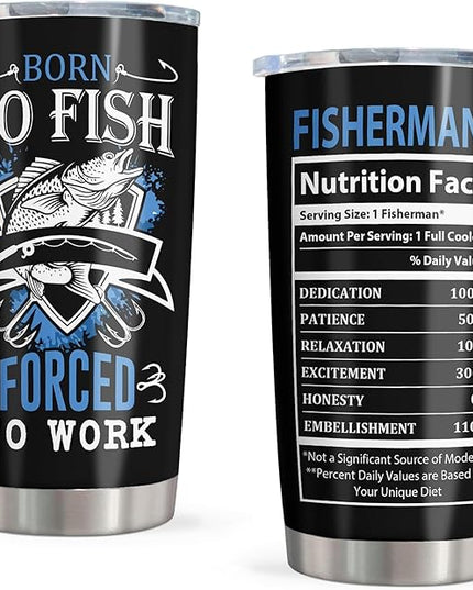 Fishing Gifts for Men, Unique Fishing Gifts for Dad/Grandpa/Boys, Gift for Fisherman, Dad/Papa Fisherman Present, Birthday Present for Mens Who Love to Fish Tumbler 20oz