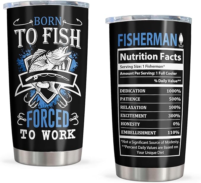 Fishing Gifts for Men, Unique Fishing Gifts for Dad/Grandpa/Boys, Gift for Fisherman, Dad/Papa Fisherman Present, Birthday Present for Mens Who Love to Fish Tumbler 20oz
