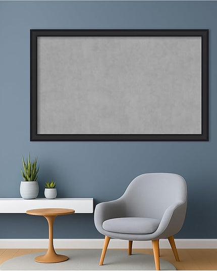 Amanti Art Black Framed Magnetic Board 27x43 Large Vision Board for use with Magnets, 100% Metal Sheet to Display Items as Office Decor or for Home Organization in mudroom, Kitchen or Kids Room