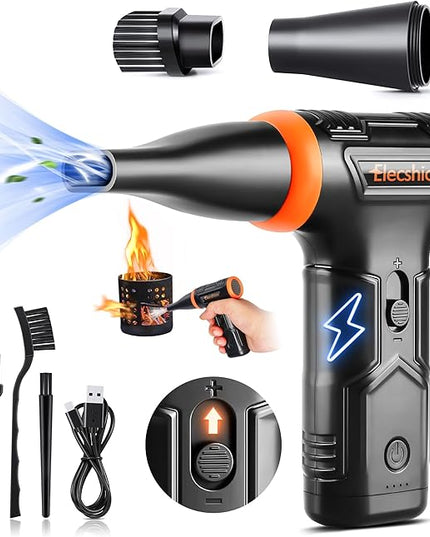 Electric Air Duster- 110000RPM 50m/s Super Power Compressed Air, Variable Speed Canned Air with Fast Charging, Mini Dust Blower for Computer, Keyboard, House, Outdoor and Car, Replace Air Can