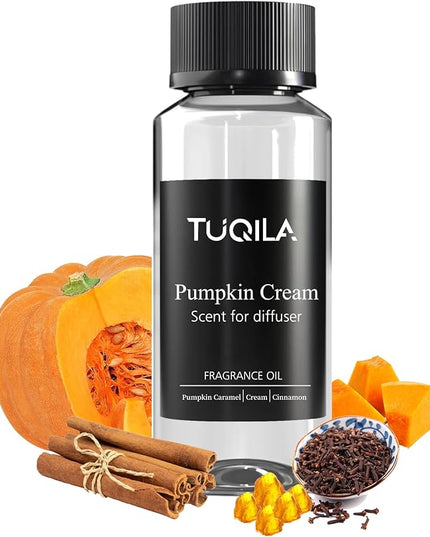 Tuqila Waterless Diffuser Oil Pumpkin Cream, Essential Scent Oil Usage Cold Air Waterless Diffuser, Luxury Air Scents Oils & Home Fragrance - Bottle120 ML, Natural Flavour