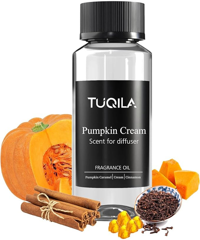 Tuqila Waterless Diffuser Oil Pumpkin Cream, Essential Scent Oil Usage Cold Air Waterless Diffuser, Luxury Air Scents Oils & Home Fragrance - Bottle120 ML, Natural Flavour