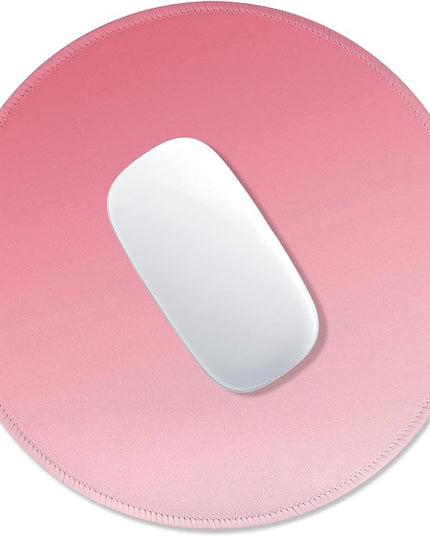 ITNRSIIET Mouse Pad Non-Slip Rubber Base Smooth Surface Stitched Edges Waterproof Durable Compatible with All Mice for Office & Gaming, Desk Accessory, Diameter 8.7 inch, Rose Gradient