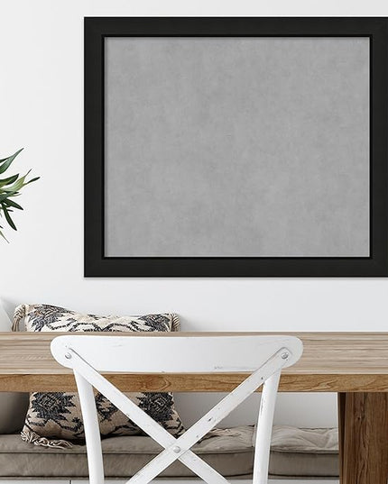 Amanti Art Black Framed Magnetic Board 23x27 Medium Vision Board for use with Magnets, 100% Metal Sheet to Display Items as Office Decor or for Home Organization in mudroom, Kitchen or Kids Room