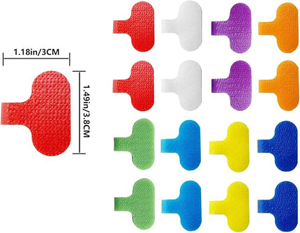 Cable Labels, for Organizing Wires and Identification, Multicolored Handwriting Cable Tags,Cable Tags and Wire Tags for Cable Management and Identification (Oval / 16 Pcs/Multicolor)