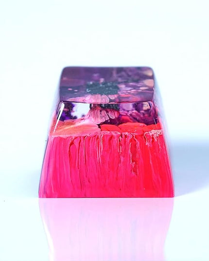 Manta Ray Artisan Keycap Pink Purple Ocean Coral R1 SA Profile Custom Sea Creatures Keycaps 1U ESC Handmade Gaming Resin Key Cap Cherry MX Switch Compatible Mechanical Keyboard Manta Ray Lover Gift